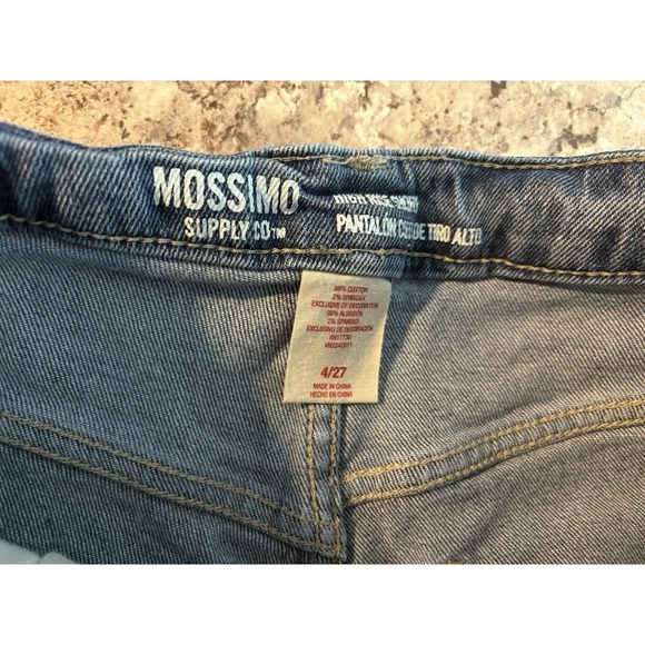 Vintage Y2k Mossimo High Rise Crochet Distress Denim Jean Booty Shorts Sz 4 - Picture 4 of 8